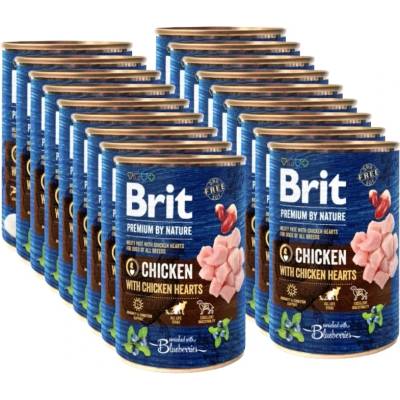 Brit Premium by Nature Пилешко с пилешки сърца 24x400г