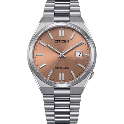 Citizen Мъжки часовник CITIZEN Tsuyosa Automatic NJ0158-89Y, Сребрист / Меден (CITNJ0158-89Y)