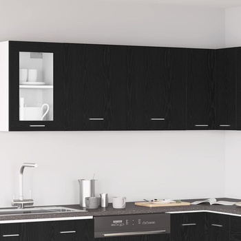 vidaXL Висящ шкаф с рафт Lyon 2 pcs Черния дъб 50 x 31 x 60 см (863145)
