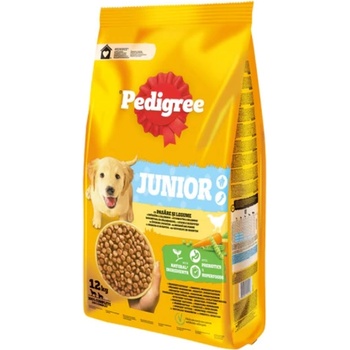 PEDIGREE Junior Суха храна за кучета с птиче месо и зеленчуци 12кг