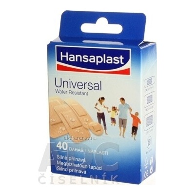 BEIERSDORF AG Hansaplast Universal Water resistant 40 ks