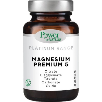 Power Health Platinum Range Magnesium Premium 5, 60 капсули, Power of Nature