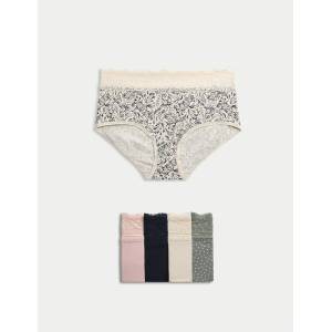 Marks & Spencer Къси панталони с висока талия 5 бр. Marks & Spencer зелена Marks & Spencer | Zelen | ЖЕНИ | S