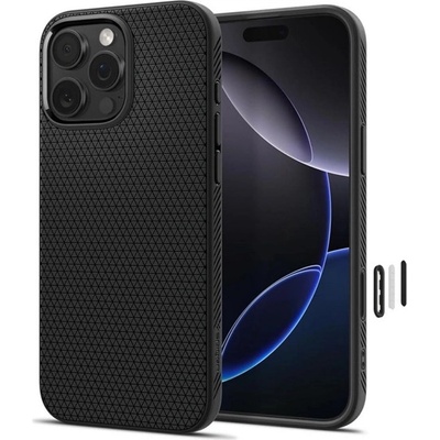 Spigen iPhone 16 Pro Max SPIGEN LIQUID AIR T Силиконов протектор за телефон, удароустойчив, MagSafe, черен ACS09114 (ACS09114)