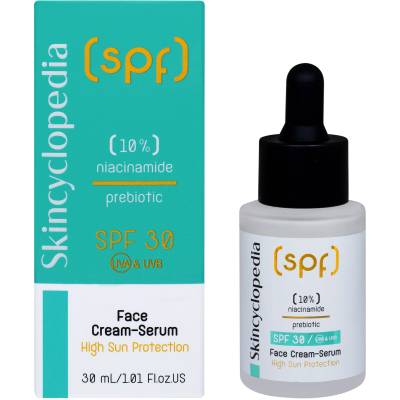 Skincyclopedia Крем-серум с 10% ниацинамид и пребиотик, SPF30, 30 ml