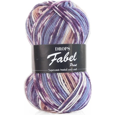 Příze DROPS Fabel Print 904 - levandule