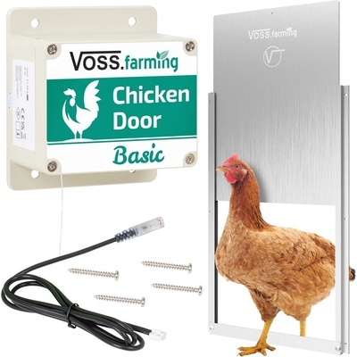 VOSS Automatická dvířka do kurniku XXl set posuvné dveře, hliník 300x400mm – Hledejceny.cz