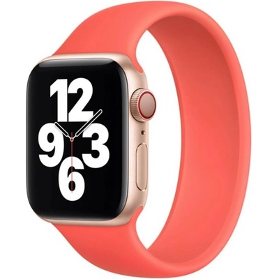 Apple Оригинална силиконова каишка за Apple Watch 44мм, 45мм, 46мм, Ultra, Ultra 2, Ultra 3 49 - Apple Nectarine Solo Loop Band Size 10 (разопакован) (MN5E3ZM/A)