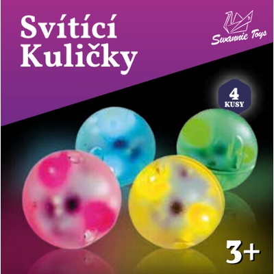 Swannie Toys Svítící kuličky pro kuličkové dráhy 4 ks