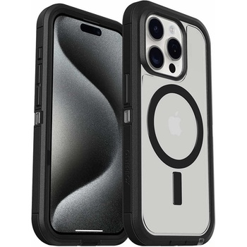 Image 1 of OtterBox Defender XT Case - хибриден удароустойчив кейс с MagSafe за iPhone 15 Pro Max (черен-прозрачен)