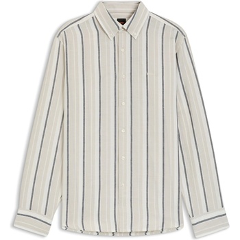 HUGO BOSS Риза с дълъг ръкав Boss Men's Long Sleeve Patterned Shirt - Light Grey 070