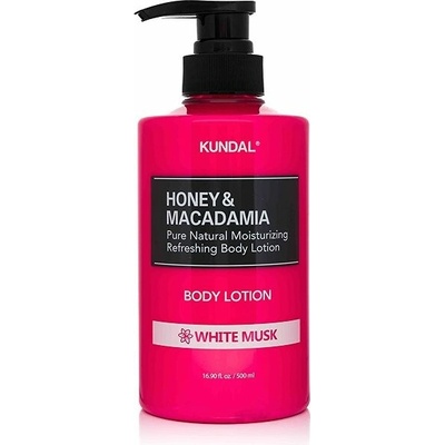 KUNDAL Honey & Macadamia White Musk výživné telové mlieko s hydratačným účinkom 500 ml