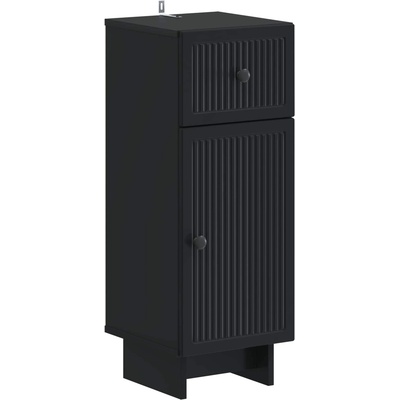 vidaXL Шкаф за баня EDE Черно 30 x 31 x 80 см Инженерна дървесина (895946)