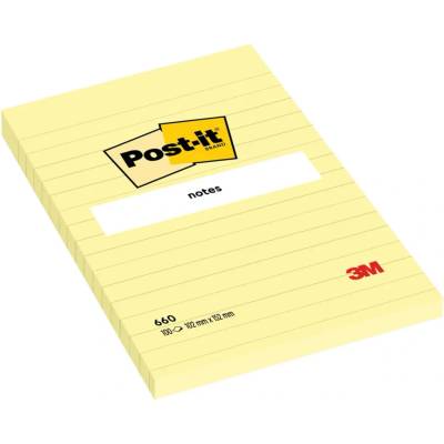 POST-IT Bloček Post-it 102x152 žltý linajkový (MM066000)
