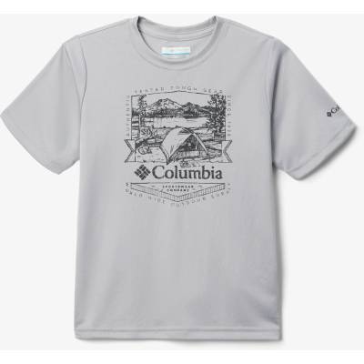 Columbia Fork Stream Short Sleeve Graphic Shirt Columbia Grey Lakeside Badge