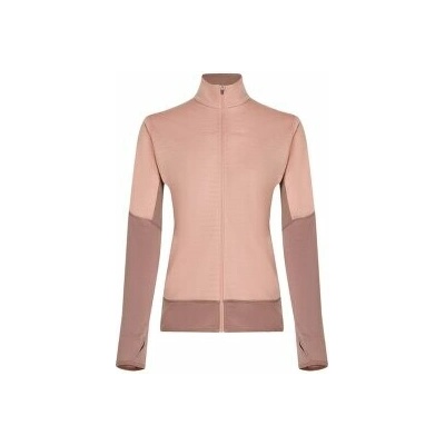 Icebreaker Merino Blend 300 RealFleece Descender LS Zip Women SUMMIT/BLUSH/CB růžová