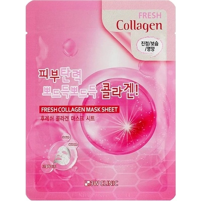 3W Clinic Fresh Collagen Mask Sheet - Хидратираща Маска за Лице 23мл/1бр