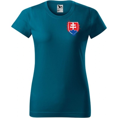 Dámske tričko Slovenský Znak Petrol Blue