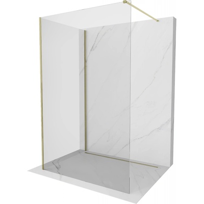 Mexen Kioto параван за душ Walk-in 125 x 120 cm, прозрачен, златен - 800-125-212-50-00-120 (800-125-212-50-00-120)