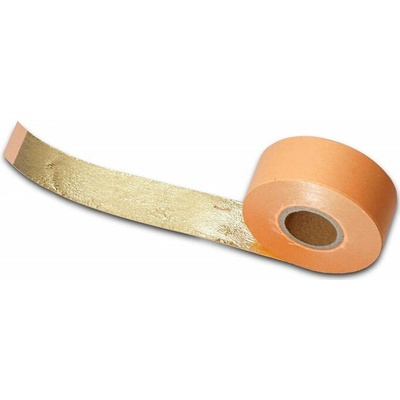 Zlaté kovové plátky v roli 2,5 cm x 50 m