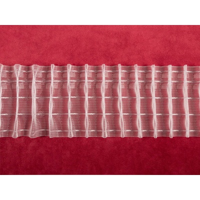 Řasící stuha RS-012 vlnky - šířka 10 cm - řasení 1:2