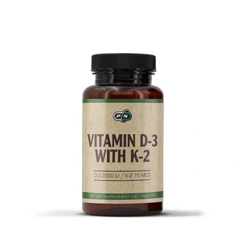 Image 1 of Pure Nutrition - VITAMIN D-3 WITH K-2 - 90 Chewable Tablets