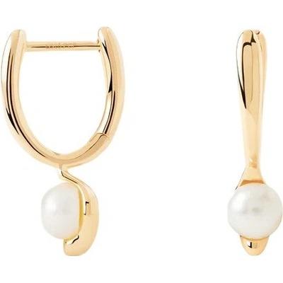 PDPAOLA Pozlacené náušnice s perlami La Perla Mini AR01-E69-U