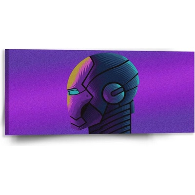 Sablio Obraz Iron Man Helma na fialovej - 110x50 cm