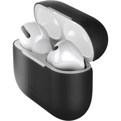 Baseus Защитен калъф Baseus Super Thin Silica Gel Case за Apple Airpods Pro, черен (WIAPPOD-ABZ01)