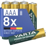 VARTA AAA batteries, rechargeable, 8 pieces, battery, power on demand, 1000 mAh Ni-MH, pre-charged, ready for immediate use [Exclusive to Amazon] - HU-XI-201 - boombuy