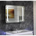 Inter Ceramic Огледало с LED осветление и против замъгляване Inter Ceramic, правоъгълно, 75x60 см, гланциран хром (1593-75)