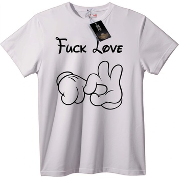 NOONEBRAND Тениска Fuck Love - 4XL, White