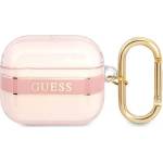 Guess Калъф Guess GUA3HHTSP за AirPods 3, розов, Strap Collection (GUA3HHTSP)