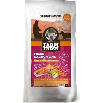 Topstein Farm Fresh Fresh Salmon Line Puppy/Active Large Breed 15 kg