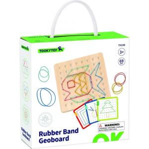 Tooky Toy Дървен геоборд с ластици Tooky toys TH248
