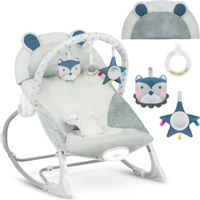 Ricokids hojdacie kreslo s vibráciami sivé