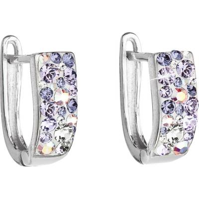 Evolution Group stříbrné s krystaly Crystals from Swarovski Violet 31123.3 Violet