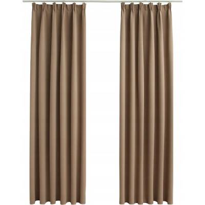 Zatemňovací závěsy Taupe 140x175 cm, 100% Polyester, 2 ks