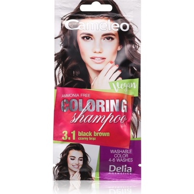 Delia Cosmetics Cameleo Coloring Shampoo tónovací šampon na vlasy odstín 3.1 Black Brown 40 ml