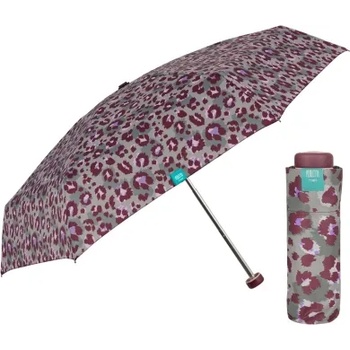 Дамски неавтоматичен мини чадър Perletti Time 26251, Лилави петна