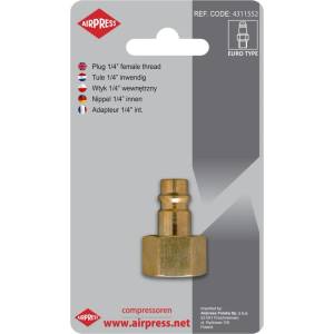 Airpress Нипел (конектор) 1/4" вътрешна резба euro 4311552 (4311552)