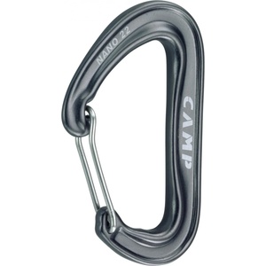 C. A. M. P C. A. M. P. Карабинер с щифт C. A. M. P. Nano 22 Snapgate carabiner - Gun Metal - размер Single (321-0192-0211)