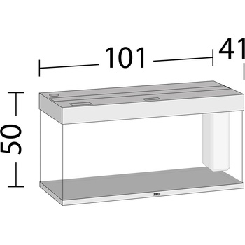 Juwel Rio LED 180 akvarijní set dub 101 x 41 x 50 cm, 180 l