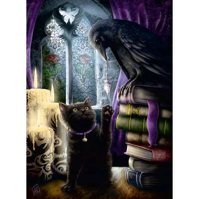 Ravensburger - Puzzle Black Cat and Raven - 500 piese