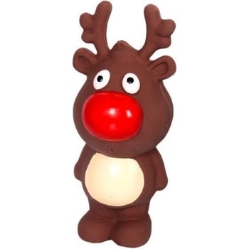 Flamingo vianočné hračka pre psa latexový sob 1 ks