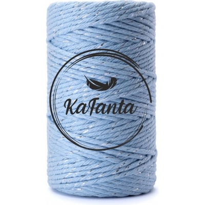 Macrame příze KaFanta PREMIUM 3mm/200m - blue silver