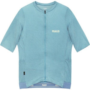 Pedaled Мъжка фланелка с къс ръкав за колоездене Pedaled Odyssey Delta Jersey Cycling jersey - Light Blue (056-4243-0213)