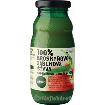 Zdravo 100% broskvovo-jablečná šťáva 200 ml