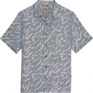 Royal Robbins Мъжка риза с копчета Royal Robbins Camino Pucker S/S Shirt - Orion Blue Dragonfly Pt - размер XXL (033-2703-0815)
