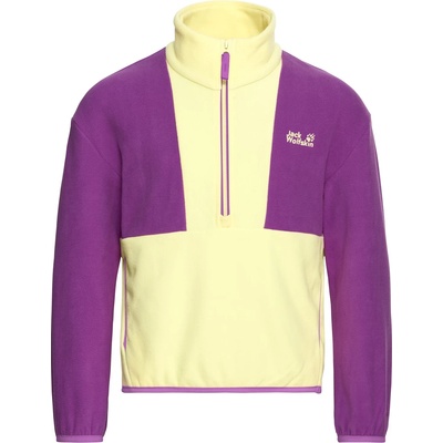 Jack Wolfskin Детски поларен пуловер Jack Wolfskin Kid's Colorblock Taunus Halfzip Fleece jumper - Daisy - размер 176 (EU) (704-5892-0317)